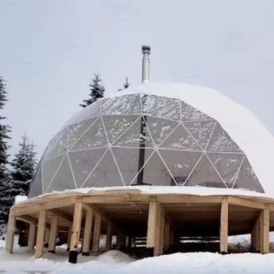Ферма на открытом воздухе круглый палатка с глампинговым куполом с индивидуальным цветом